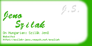 jeno szilak business card